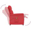 vidaXL Fauteuil de massage Rouge Similicuir