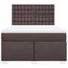 vidaXL Sommier &agrave; lattes de lit avec matelas Marron fonc&eacute; 140x190 cm