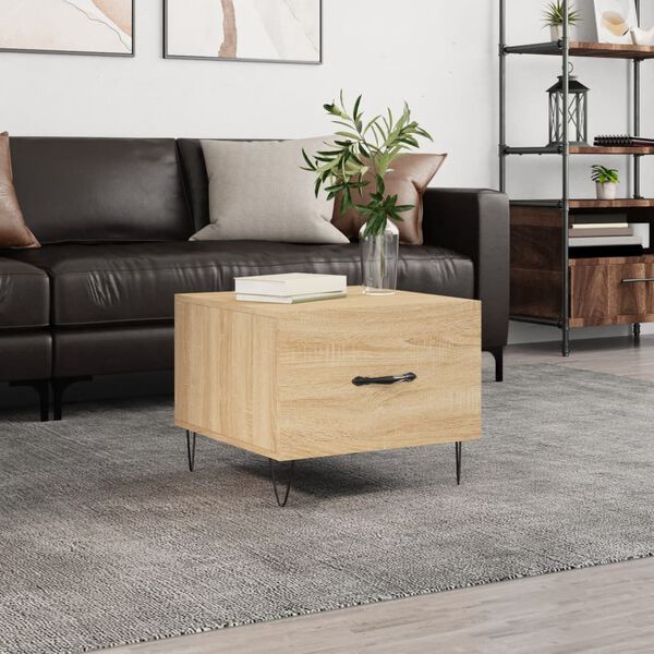 vidaXL Table basse Ch&ecirc;ne sonoma 50x50x40 cm Bois d'ing&eacute;nierie