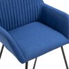 vidaXL Chaises à manger lot de 2 bleu tissu