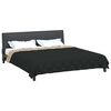 vidaXL Duvet d'&eacute;t&eacute; simple Noir et Taupe 220 x 260 cm Microfibre