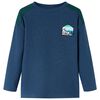 Sweatshirt gaufr&eacute; pour enfants bleu marine 140