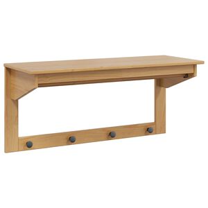 vidaXL Porte-manteau Hill Marron miel 90 x 35 x 41,5 cm