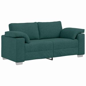 vidaXL Canap&eacute; deux places Vert fonc&eacute; 180 cm tissu