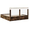 vidaXL Cadre de lit Ch&ecirc;ne fum&eacute; 180 x 200 cm Bois Ing&eacute;nierie
