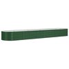 vidaXL Lit sur&eacute;lev&eacute; de jardin Acier galvanis&eacute; 368x80x36 cm Vert