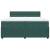 vidaXL Sommier &agrave; lattes de lit et matelas Vert fonc&eacute; 200x200cm Velours