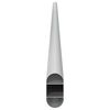 vidaXL Tige de placard 2 pcs Argent&eacute; 764 x 15 x 29 mm