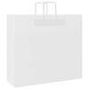 vidaXL Sacs en papier 50 pcs avec poign&eacute;es blanc 54x15x49 cm