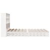 vidaXL Lit biblioth&egrave;que sans matelas blanc 140x200 cm bois massif