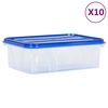 vidaXL R&eacute;cipients de stockage des aliments avec couvercles 10 pcs PP