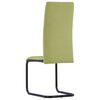 vidaXL Chaises à manger cantilever lot de 4 vert tissu