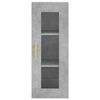 vidaXL Buffet haut Gris b&eacute;ton 34,5x34x180 cm Bois d'ing&eacute;nierie