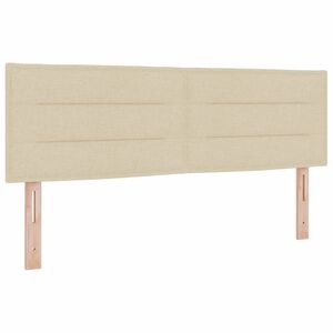 vidaXL T&ecirc;te de lit avec t&ecirc;te de lit Cr&egrave;me 144 cm Cuir synth&eacute;tique