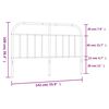 vidaXL T&ecirc;te de lit de remplacement m&eacute;tal noir 135 cm