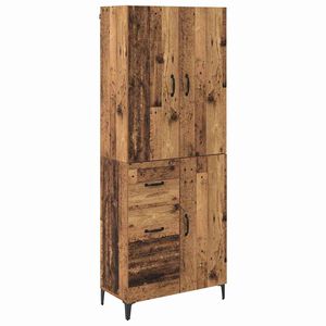 vidaXL Haut Armoire Bois Ancien 69,5 x 34 x 180 cm Bois d'ing&eacute;nierie