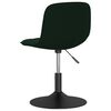 vidaXL Chaises pivotantes &agrave; manger lot de 2 vert fonc&eacute; velours