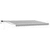 vidaXL Cadre de store manuel avec LEDs Anthracite et blanc 4,5 &times; 3,5 m