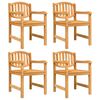 vidaXL Ensemble &agrave; manger de jardin 5pcs Bois de teck massif