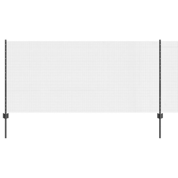 vidaXL Cl&ocirc;ture avec poteau Gris 1 x 10 m Acier