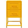 vidaXL Tables de chevet 2 pcs jaune moutarde 36x39x60,5 cm acier