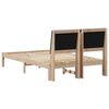 vidaXL Cadre de lit Gris clair 120 x 200 cm Pin massif