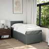 vidaXL Sommier &agrave; lattes de lit avec matelas Gris fonc&eacute; 100x200cm Tissu