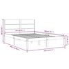 vidaXL Cadre de lit sans matelas blanc 140x200 cm bois de pin massif