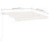 vidaXL Auvent manuel r&eacute;tractable sur pied 300x250 cm Cr&egrave;me