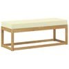 vidaXL Banc de Jardin Blanc 115 x 43 x 45 cm Bois d'Acacia Massif