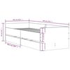 vidaXL Cadre de lit avec tiroirs sans matelas ch&ecirc;ne fum&eacute; 100x200 cm
