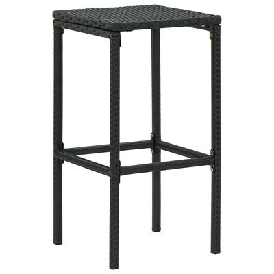 vidaXL Ensemble de bar de jardin 16pcs et coussins Résine tressée Noir