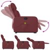 vidaXL Fauteuil inclinable de massage Rouge bordeaux Similicuir