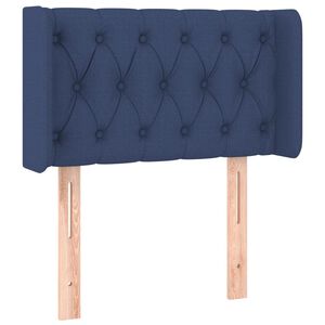 vidaXL T&ecirc;te de lit avec oreilles Bleu 83x16x78/88 cm Tissu