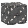vidaXL Pouffes G&eacute;om&eacute;trique Gris et blanc 40 x 40 x 40 cm tissu