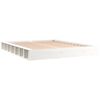 vidaXL Cadre de lit sans matelas blanc 140x200 cm bois massif