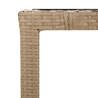 vidaXL Ensemble à manger de jardin et coussins 7 pcs beige poly rotin