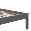 vidaXL Cadre de lit sans matelas bois massif gris 200x200 cm