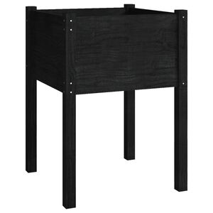 vidaXL Jardini&egrave;re Noir 50x50x70 cm Bois de pin massif