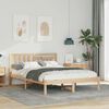 vidaXL Cadre de lit avec t&ecirc;te de lit Marron 140 x 190 cm Pin massif