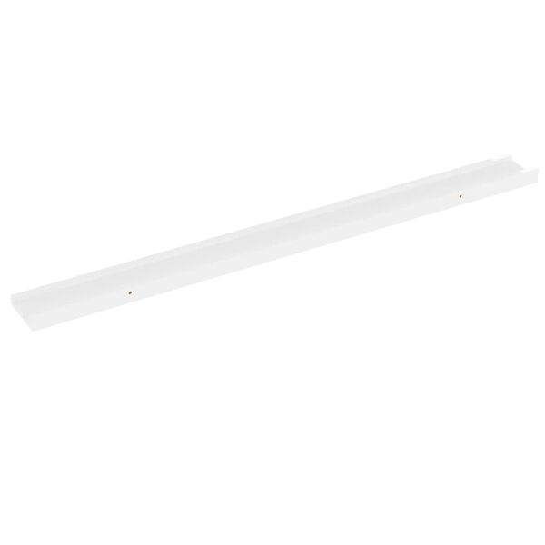 vidaXL &Eacute;tag&egrave;res murales 4 pcs Blanc brillant 100x9x3 cm