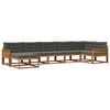 vidaXL Ensemble de canap&eacute;s d'ext&eacute;rieur 7 pc Naturel et Anthracite