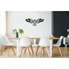 Homemania D&eacute;coration murale Aigle 100x44 cm Acier Noir