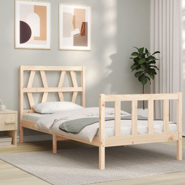 vidaXL Cadre de lit sans matelas bois de pin massif