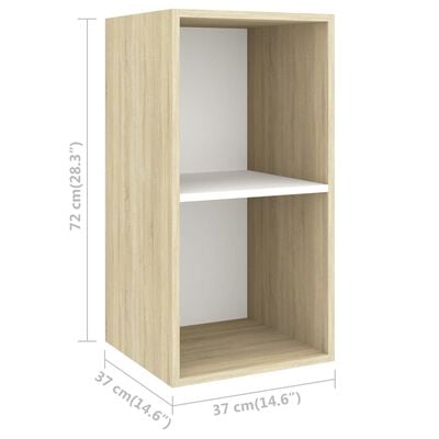 vidaXL Ensemble de meubles TV 5pcs Blanc chêne sonoma Bois ingénierie