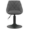 vidaXL Chaises pivotantes &agrave; manger lot de 4 gris fonc&eacute; velours