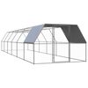 vidaXL Poulailler 3x12x2 m acier galvanis&eacute;