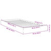 vidaXL Cadre de lit sans matelas noir 90x200 cm bois d'ing&eacute;nierie