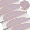 vidaXL Tapis d'escalier autocollants 30 pcs 65x21x4 cm rose