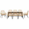 vidaXL Ensemble de salle &agrave; manger pour jardin 9 pcs Marron polyrotin